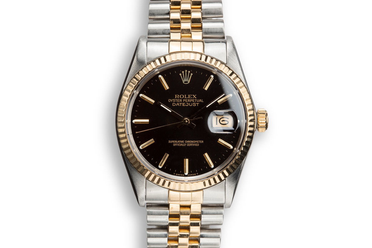 Rolex Datejust Two-Tone Black Dial Watch