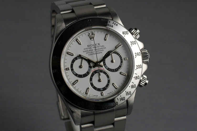 1991 Rolex SS Zenith Daytona 16520 White Dial