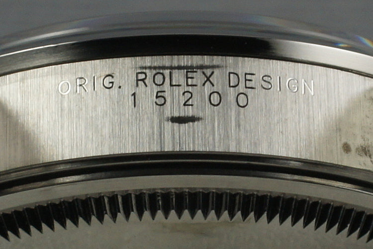 2003 Rolex Date 15200 Black Dial with Papers