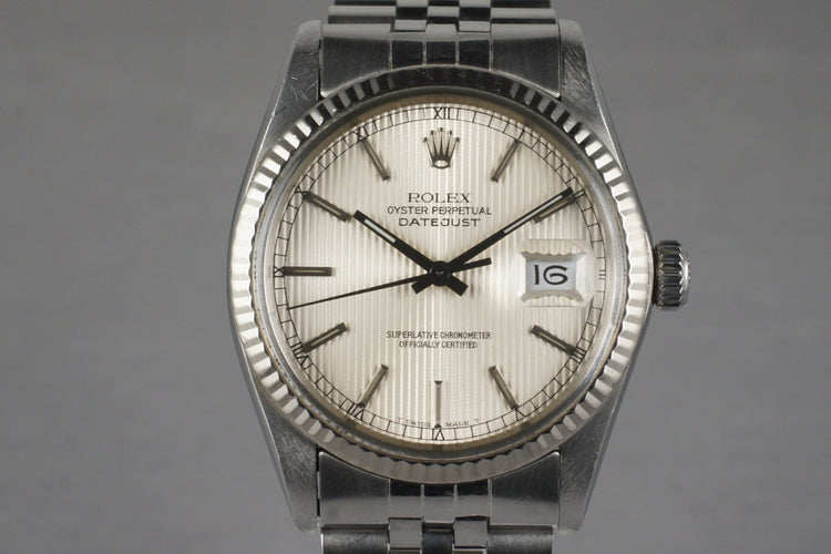 1984 Rolex DateJust 16014 with Silver Tapestry Dial
