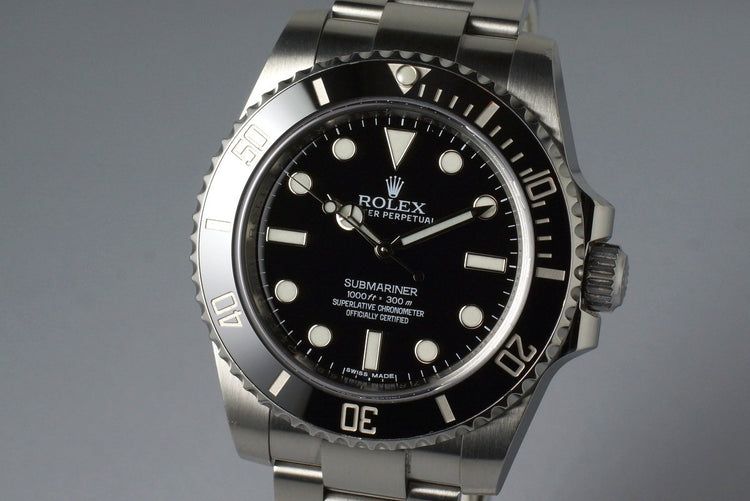2015 Rolex Submariner 114060 with Box and Papers