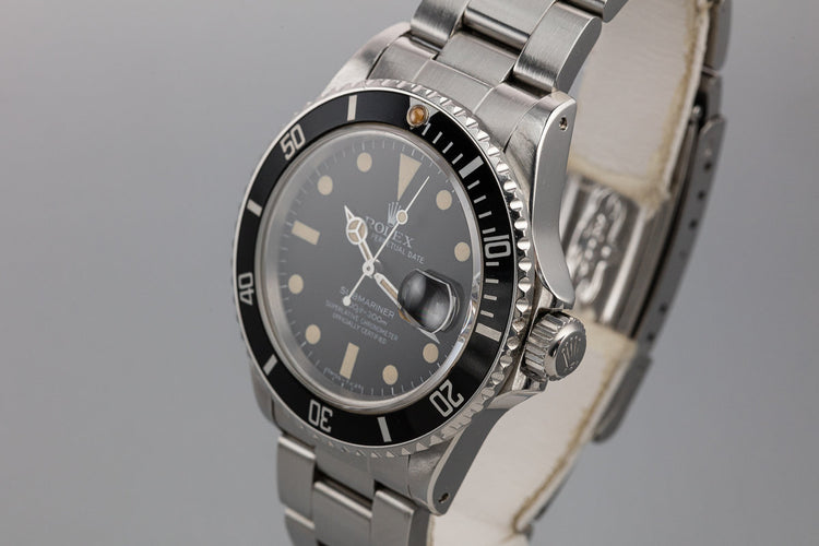 1982 Rolex Submariner 16800 Matte Dial with Papers
