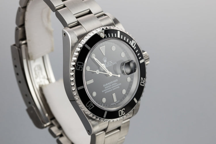2000 Rolex Submariner 16610 with Box and Papers
