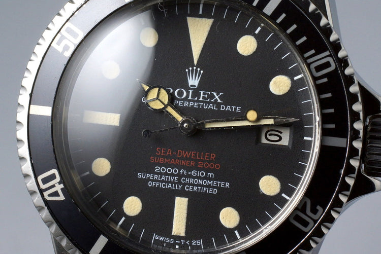 1972 Rolex Double Red Sea Dweller 1665 Mark III Dial