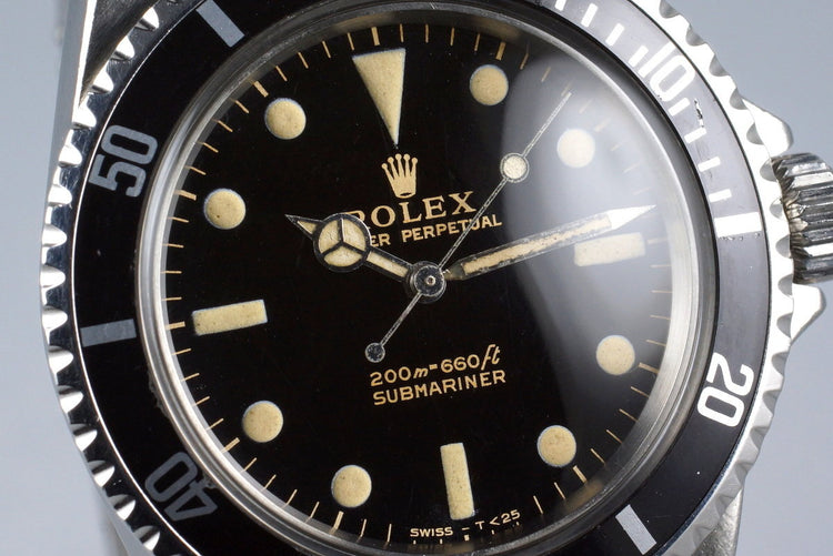 1964 Rolex Submariner 5513 Glossy Gilt Meters First Dial