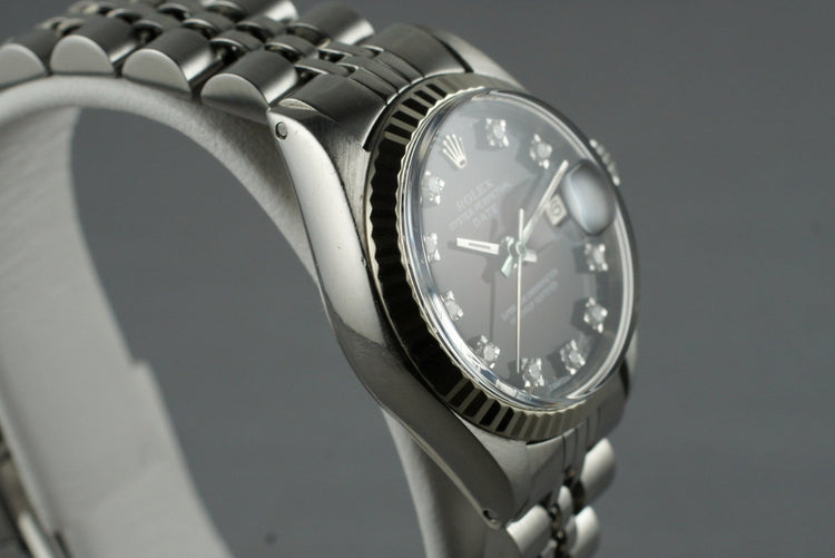 1981 Rolex Ladies Date 6917 Factory Stella Red Gradient Diamond Dial