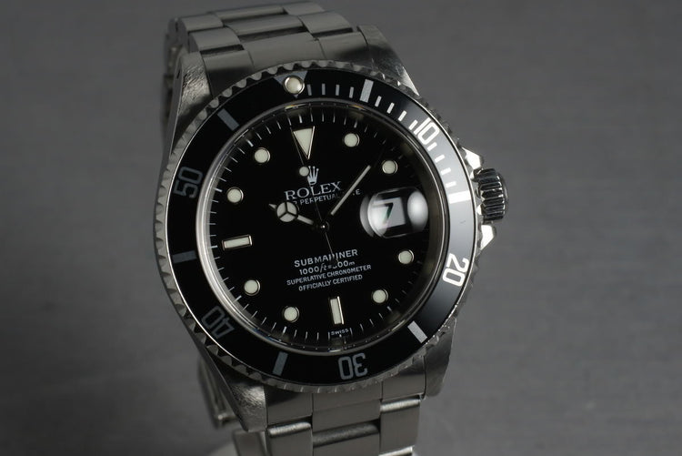 1997 Rolex Submariner 16610 Box and Papers