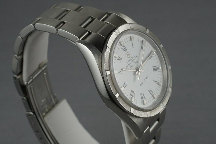 2002 Rolex Air King 14010M with White Roman Dial