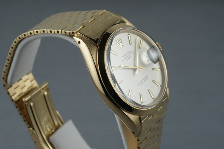 1968 Rolex 18K YG Date 1500 with Brick Bracelet