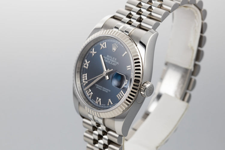 2017 Rolex DateJust 116234 Blue Dial with Box and Papers