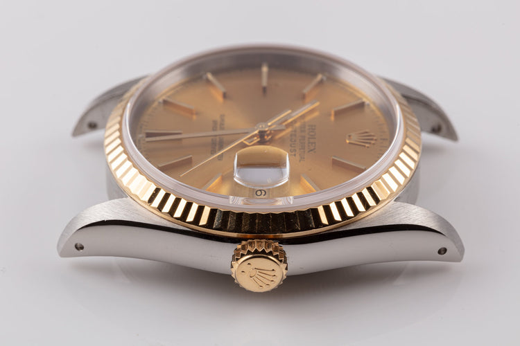 1993 Rolex Two-Tone DateJust 16233 Gold Dial