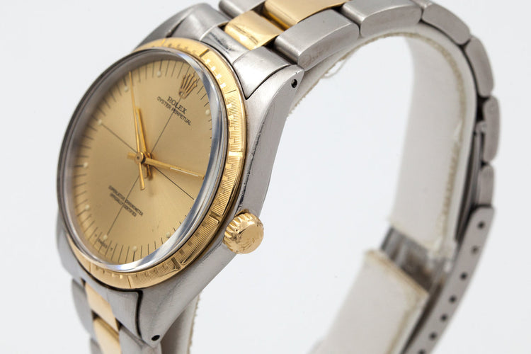1969 Rolex Two Tone Oyster Perpetual 1038 Zephyr Dial and Bezel
