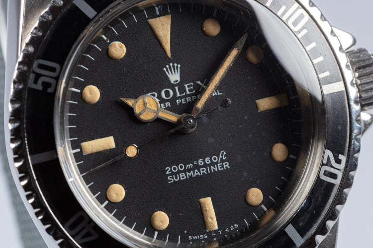 1969 Vintage Rolex Submariner 5513 Meters First Dial