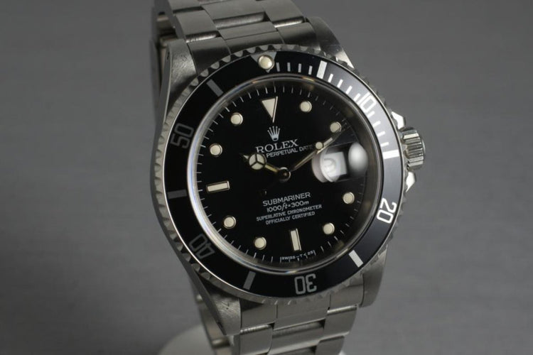 1991 Rolex Submariner 16610 with Box and Papers