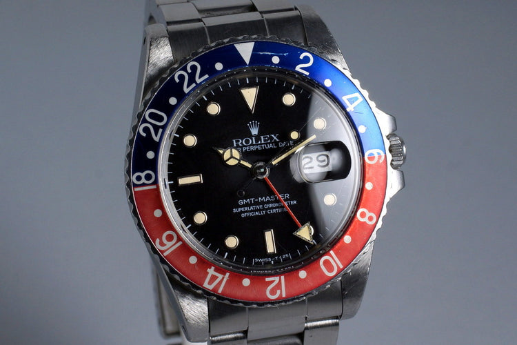 1985 Rolex GMT 16750 Spider Dial with Box and Papers