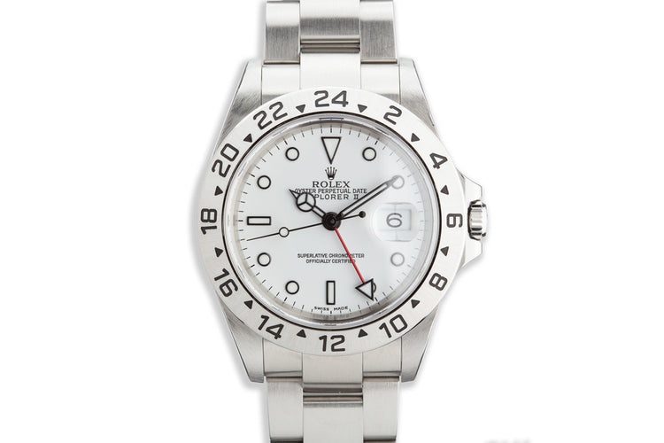 2001 Rolex Explorer II 16570 "Polar" White Dial with Box and Papers