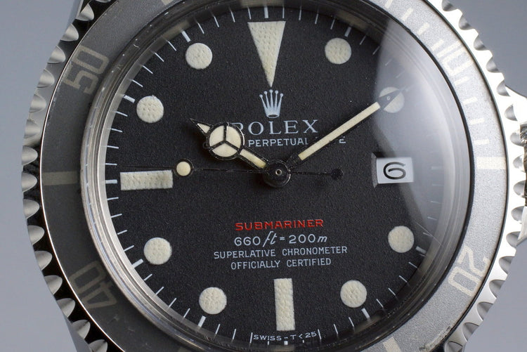1970 Rolex Red Submariner 1680 Mark IV Dial with ‘Ghost’ Bezel