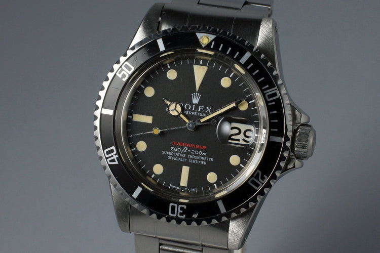 1970 Rolex Red Submariner Ref: 1680 Mark IV Dial