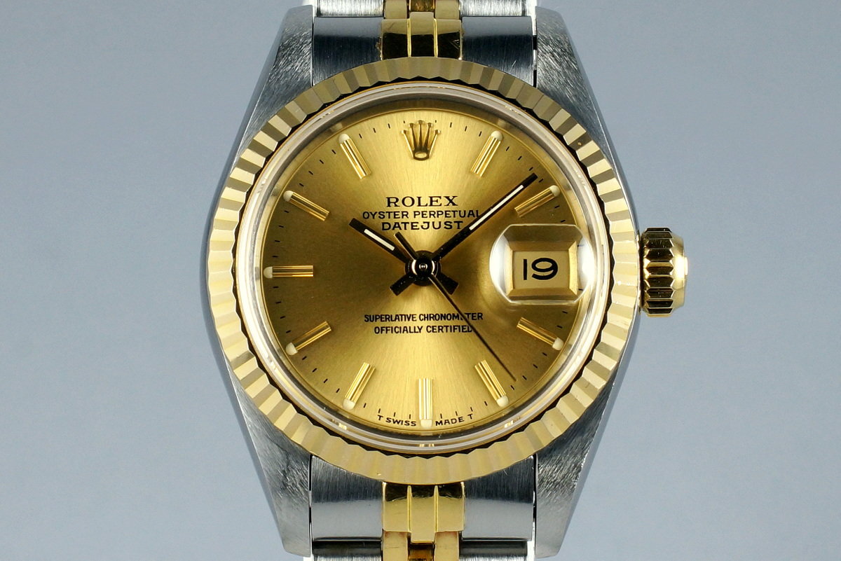 rolex green sticker 69173