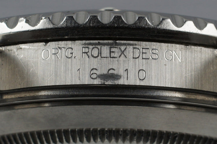 1997 Rolex Submariner 16610 with RSC Papers