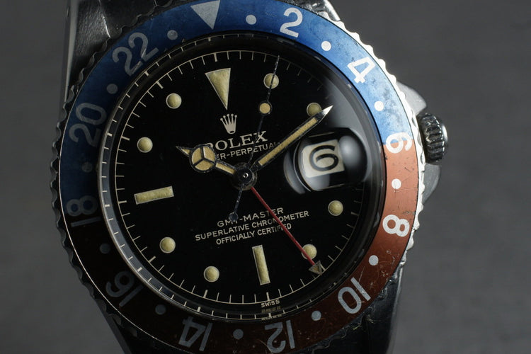 1960 Rolex GMT 1675 PCG with Glossy Gilt Chapter Ring Dial