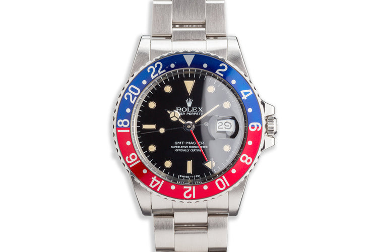 1984 Vintage Rolex GMt-Master 16750 "Pepsi" with Service Papers