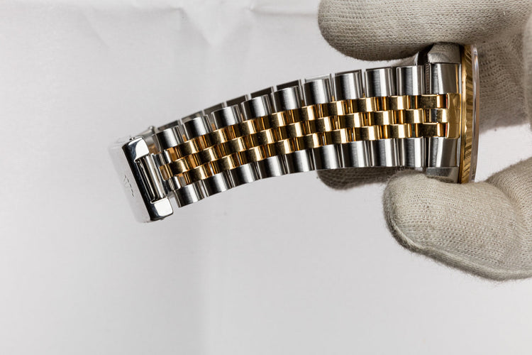 1995 Rolex Two-Tone DateJust 16233G Champagne Diamond Dial with Box and Papers