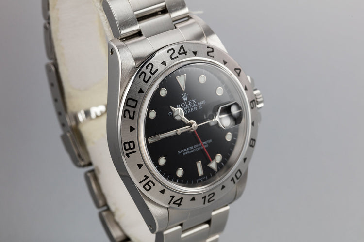 1999 Rolex Explorer II 16570 with Black "SWISS" Only Dial