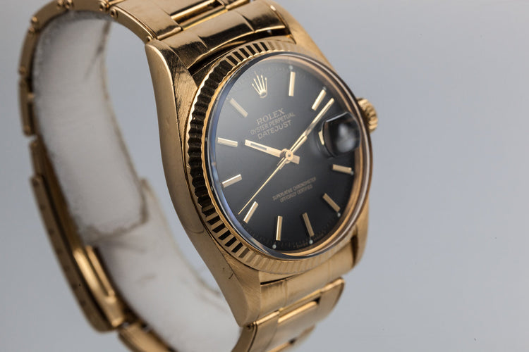 1977 Rolex 18K DateJust 1601 with 18K Oyster Bracelet