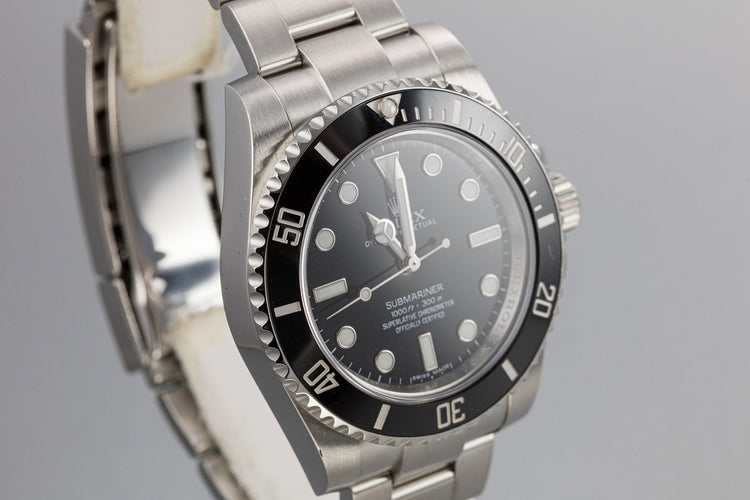 2014 Rolex Submariner 114060 with Box and Papers