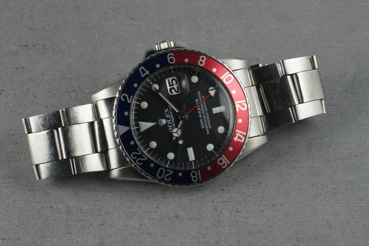 Rolex GMT 1675 PCG with Luminova Service Dial