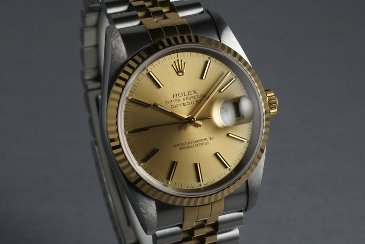 1992 Rolex Two Tone DateJust 16233 with Box and Papers