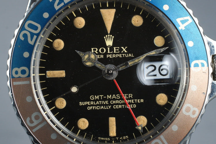 1965 Rolex GMT 1675 Glossy Gilt Dial