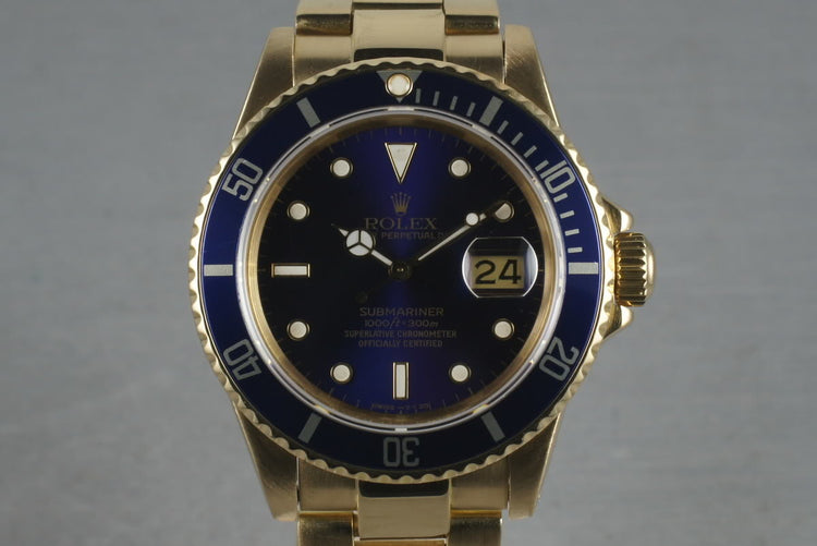 1981 Submariner 18K 16808 Blue Dial