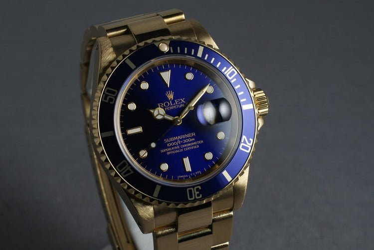 Rolex Submariner 16618 with Blue Dial