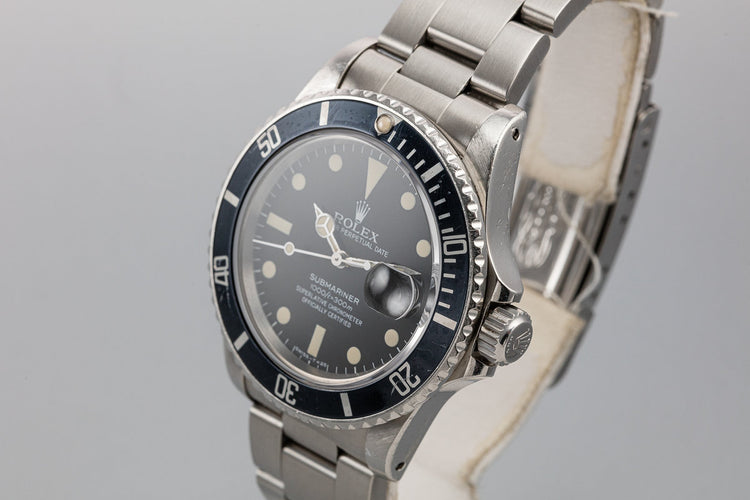 1983 Rolex Submariner 16800 Matte Dial with Box and Papers