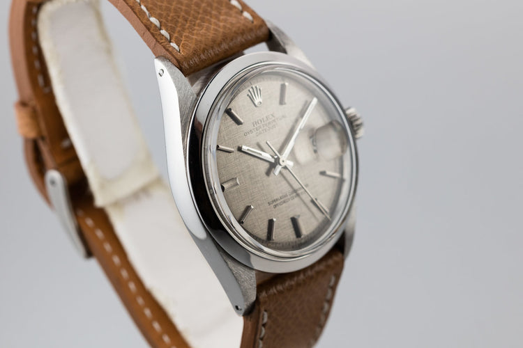 1971 Rolex DateJust 1600 Smooth Bezel with Grey Linen Sigma Dial