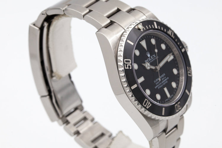2015 Rolex Submariner 114060 with Box and Papers