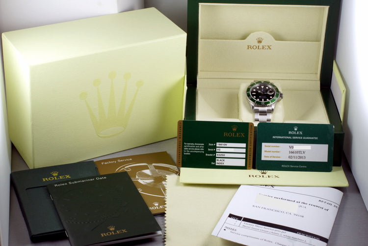 2009 Rolex Submariner 16610V with Box and Papers