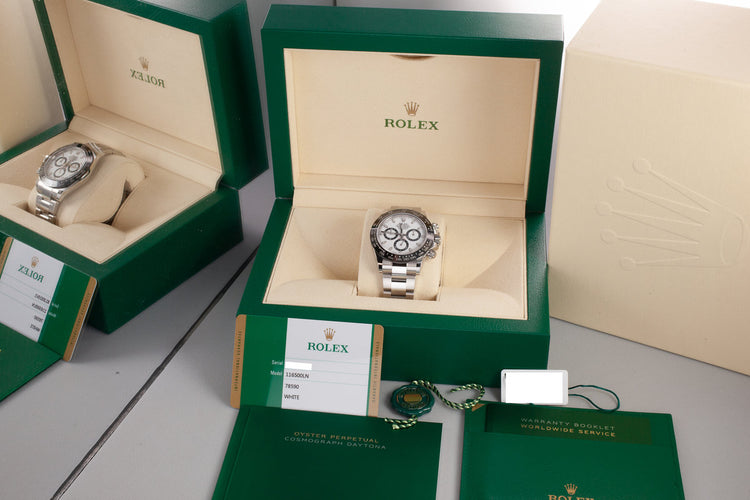 2019 Rolex Daytona 16500LN White Dial with Box and Papers