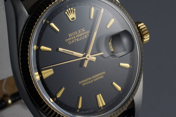 1961 Rolex Two Tone DateJust 1601 Glossy Gilt Black Dial
