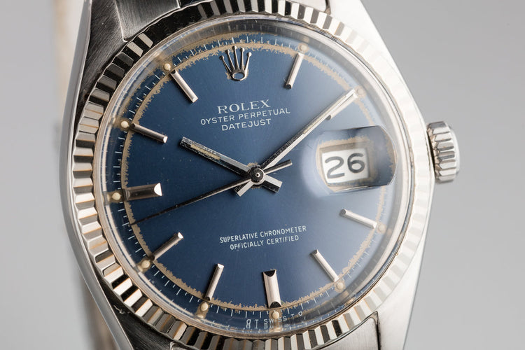 1973 Rolex DateJust 1601 Blue Sigma Dial