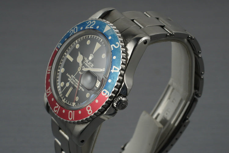 1961 Rolex GMT 1675 PCG with Glossy Gilt Chapter Exclamation Ring Dial