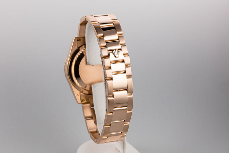 2000 Rolex 18K Rose Gold Day-Date 118205 Silver Diamond Dial with Box and Papers