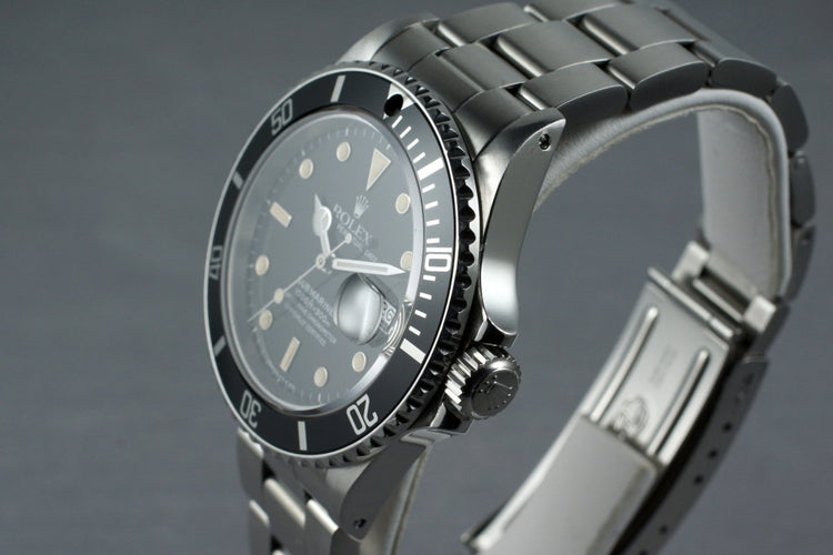 1987 Rolex Submariner 168000 with Box and Papers
