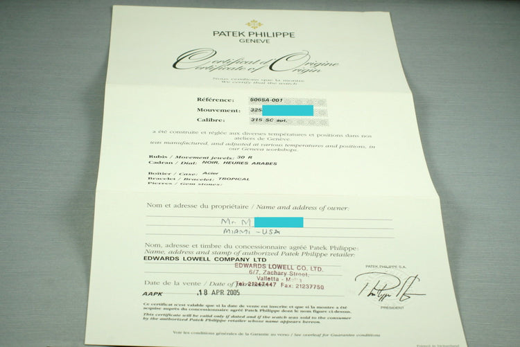 2005 Patek Philippe Aquanaut 5065A-001 with Box and Papers