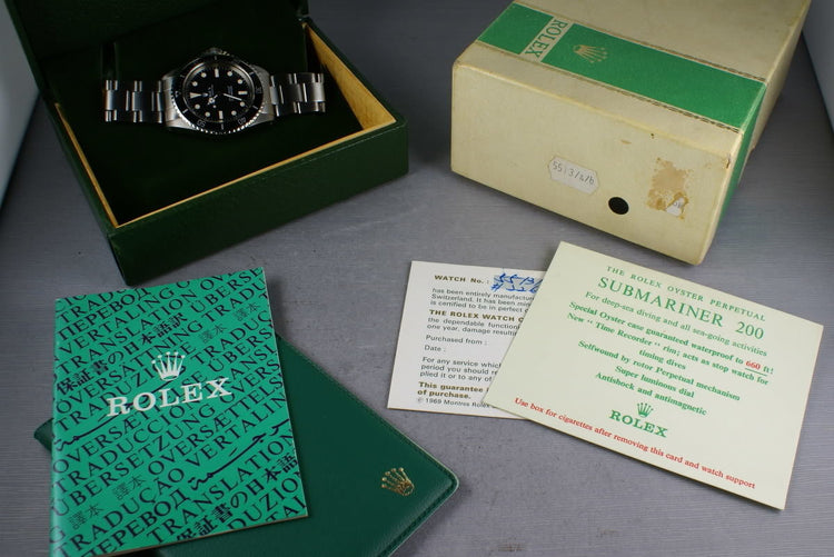 Rolex Submariner Dial 5513 Meters First with box and papers
