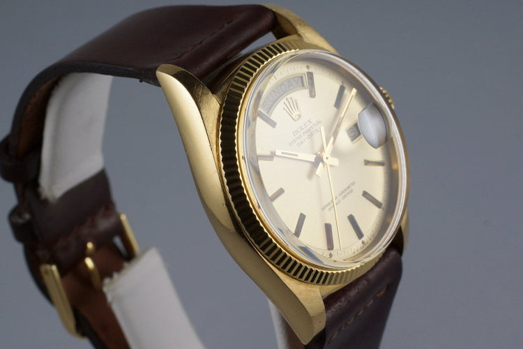 1972 Rolex YG Day-Date 1803 Champagne Sigma Dial