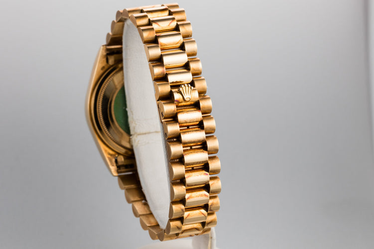 1986 Rolex 18K YG Day-Date 18038 with Diamond and Ruby String Dial