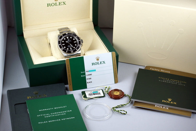 2015 Rolex Submariner 114060 with Box and Papers